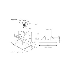 Electrolux WHL6038CN, Hotte design murale