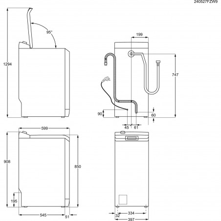 Electrolux WASL5T500, Waschmaschine Toplader