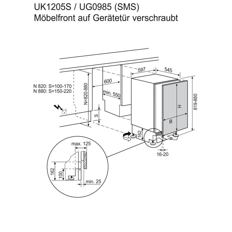 Electrolux UK1205SL, Kühlschrank