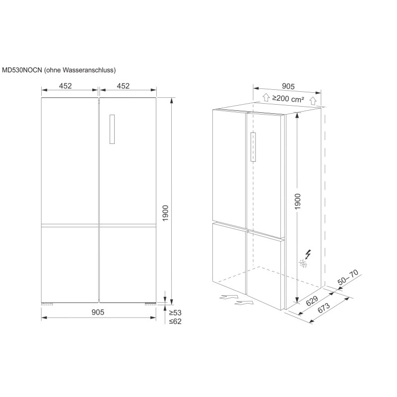 Electrolux MD530NOCN, Combiné réfrigérateur-congélateur