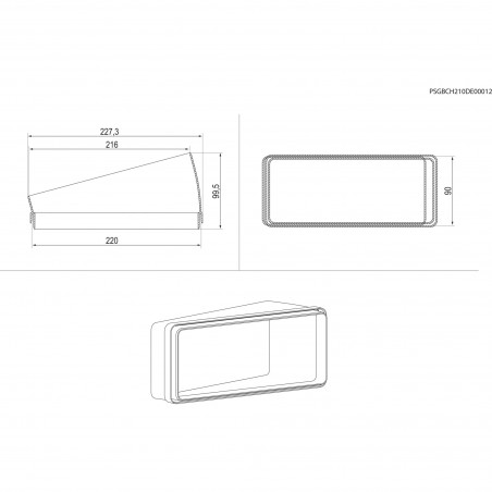 Electrolux M2CKCF13 Bande horizontale 15° (adapté à DMSL8350UO, DMSL8340AO