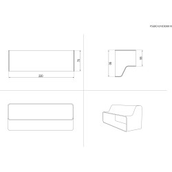 Electrolux M2CKCF11 Rechteckige Reduzierung 220 mm von 90 mm auf 55 mm (passend zu DMSL8350UO, DMSL8340AO