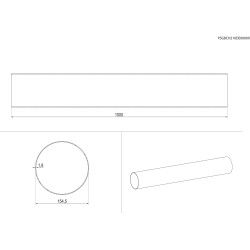 Electrolux M2CKCF07 Rohr runde Form (D 150), 1 mt (passend zu DMSL8350UO