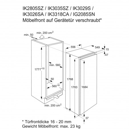 Electrolux IK3318CAL, Kühlschrank