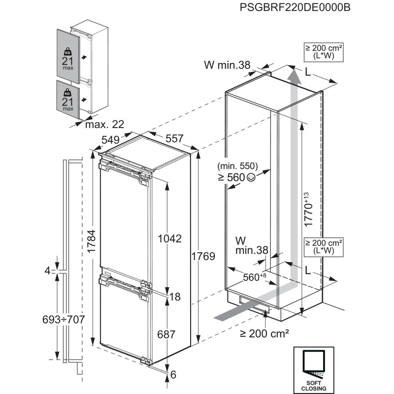 Electrolux IK2720BL, Kühl-/Gefrierkombination