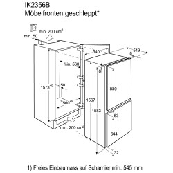 Electrolux IK2356BL, Kühl-/Gefrierkombination