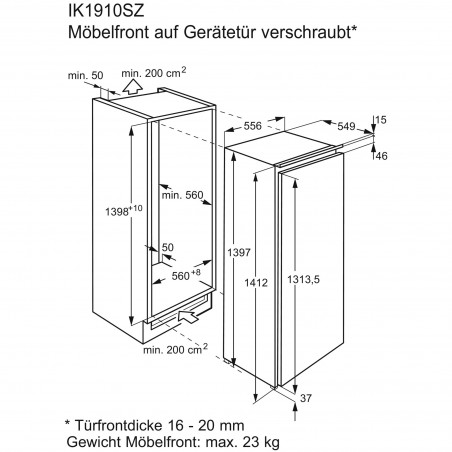 Electrolux IK1910SZR, Kühlschrank