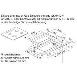 Electrolux GKM45GLAS, Gas-Einbaukochmulde