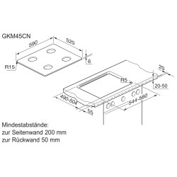 Electrolux GKM45CN, Gas-Einbaukochmulde