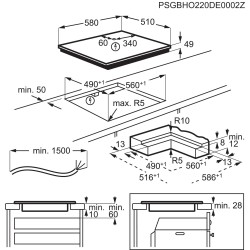 Electrolux GK58TSIO, Plan de cuisson à induction