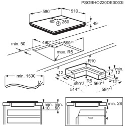 Electrolux GK58TSIBSO, Plan de cuisson à induction