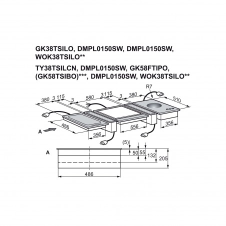 Electrolux GK38TSILO, Induktions-Kochfeld