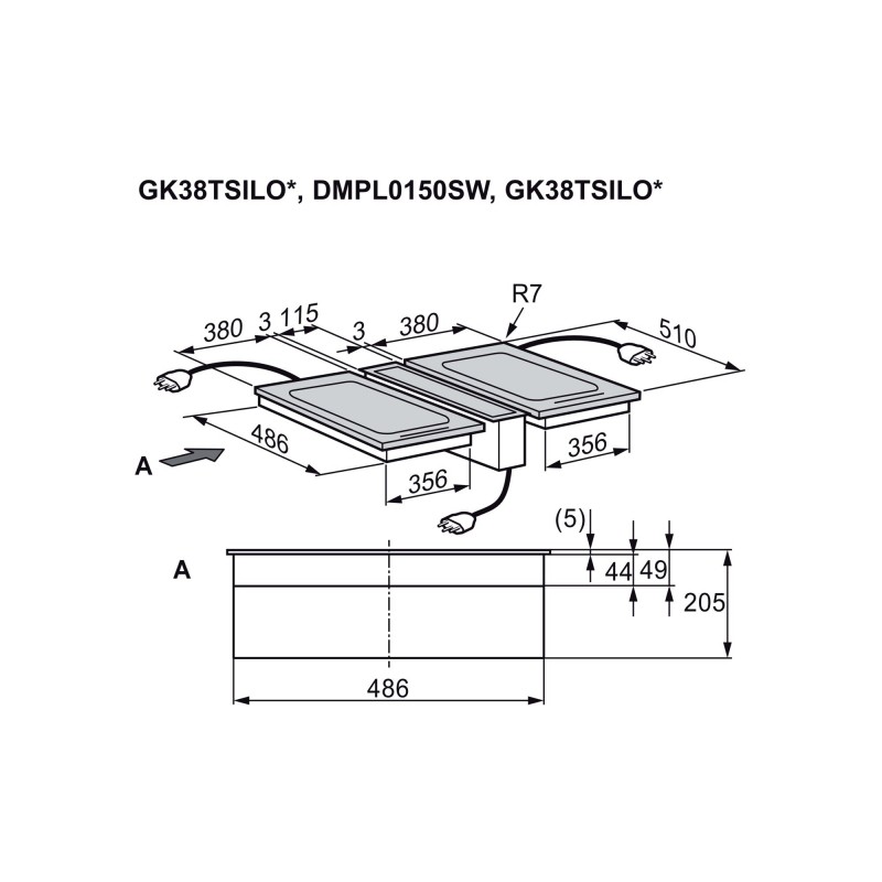 Electrolux GK38TSILO, Plan de cuisson à induction