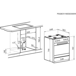 Electrolux GHL346WE, Gas-Einbauherd