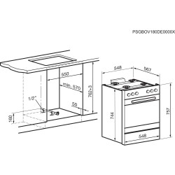 Electrolux GHL246WE, Cuisinière encastrable à gaz