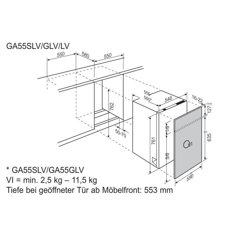 Electrolux GA55SLV, Lave-vaisselle