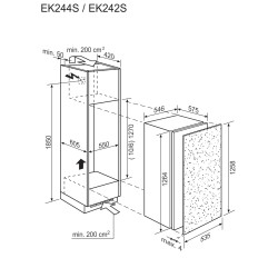 Electrolux EK242SRSW, Réfrigérateur