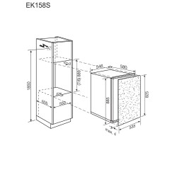 Electrolux EK158SLWE, Kühlschrank