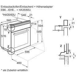 Electrolux EH6L80SP, Cuisinière encastrable