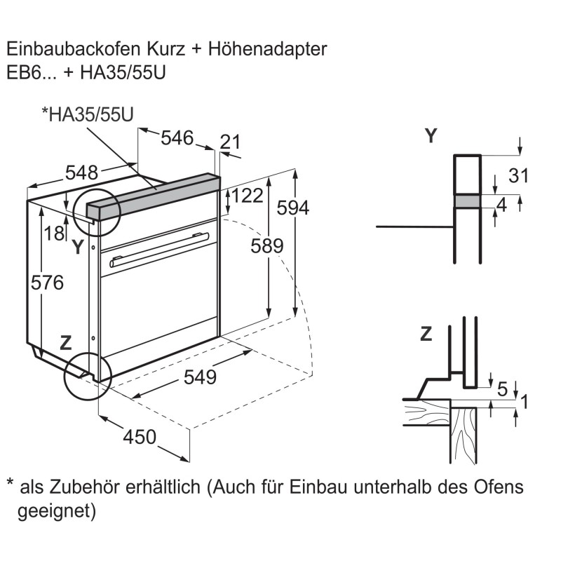 Electrolux EB6L5DSP, Four encastrable