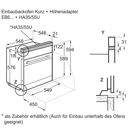 Electrolux EB6L5DSP, Backofen