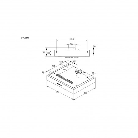 Electrolux DVL5510CN, Hottes encastrables