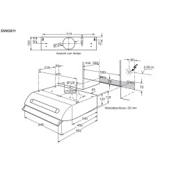 Electrolux DVK5511SW, Hottes encastrables