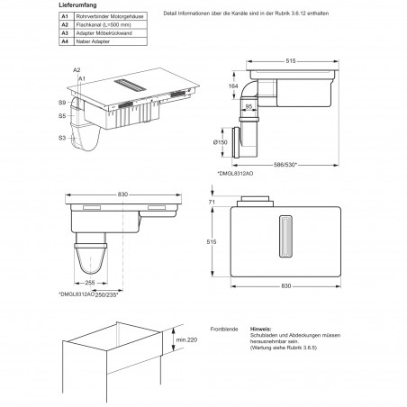 Electrolux DMSL8340AO, ComboFlex Évacuation d'air