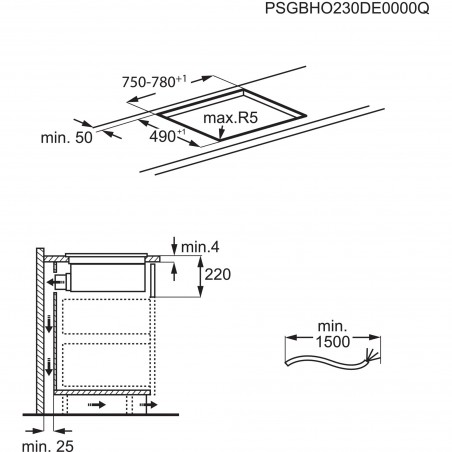 Electrolux DMGL8312AO, ComboBridge Easy Air d'évacuation