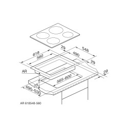 Electrolux AR618/548 Cadre adaptateur pour GK58DKG4O