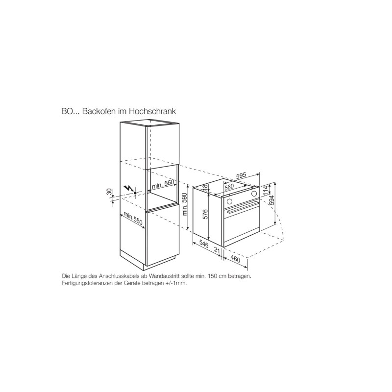 AEG BOBZM, Four encastrable