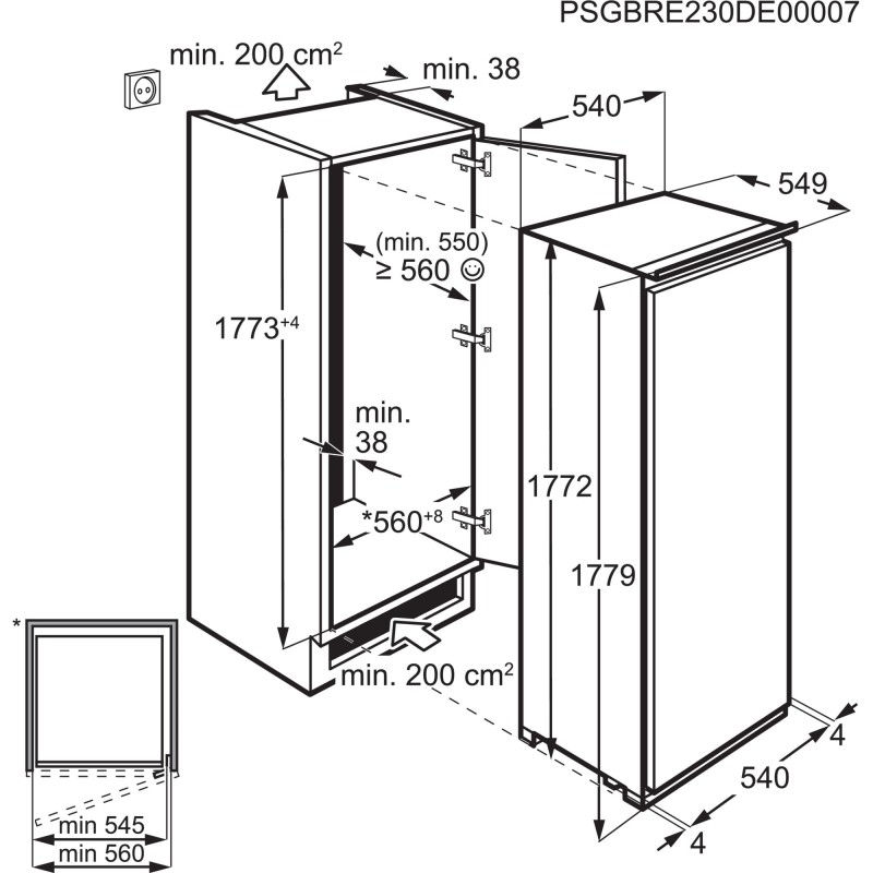 AEG AIK3024R, Kühlschrank