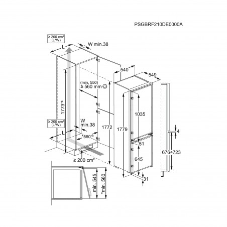 AEG AIK2710R, Kühl-/Gefrierkombination