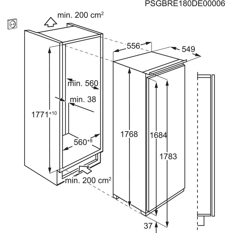 AEG AIK2654R, Réfrigérateur