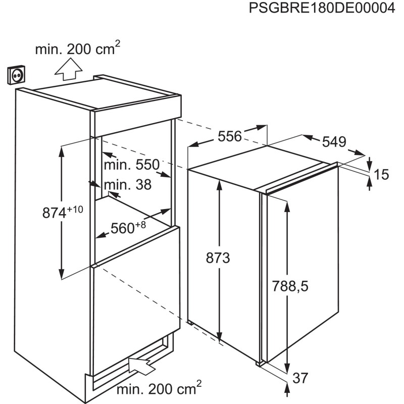 AEG AIK1344R, Kühlschrank