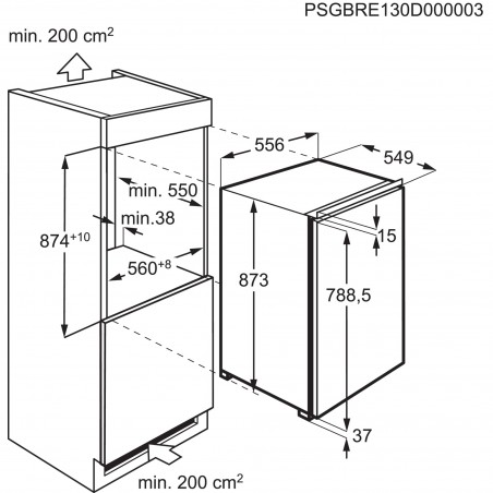 AEG AIK1344R, Kühlschrank