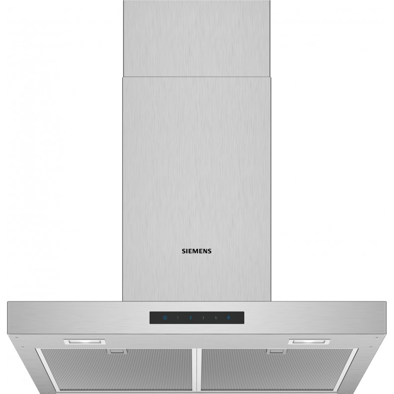 Siemens LC66BBM50, iQ300, Hotte murale, 80 cm, verre clair blanc imprimé