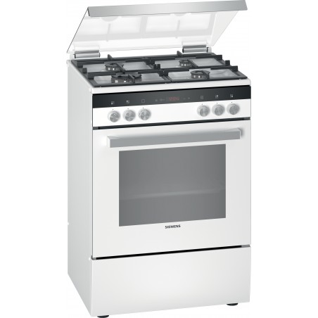 Siemens HX9R3AI20, iQ300, Cuisinière électrique indépendante à gaz, Blanc