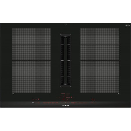 Siemens EX875LX67E, iQ700, Table de cuisson à induction avec hotte aspirante intégrée, 80 cm