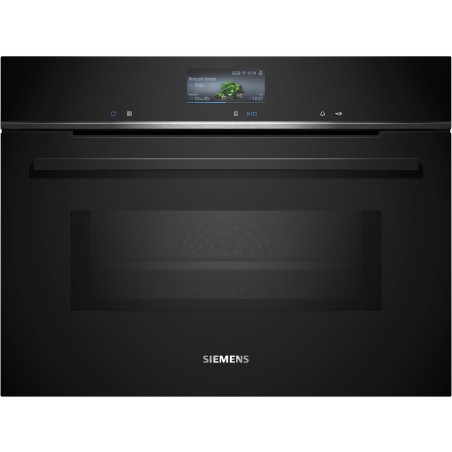 Siemens CM776GKB1, iQ700, Four compact encastrable avec fonction micro-ondes, 60 x 45 cm, Noir