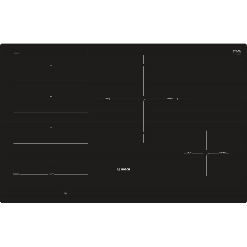 Bosch PXE801DC1E, Serie 8, Induktionskochfeld, 80 cm, flächenbündig