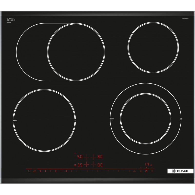 Bosch PKN675DP1C, Serie 8, Elektrokochfeld, 60 cm, Facetten-Design