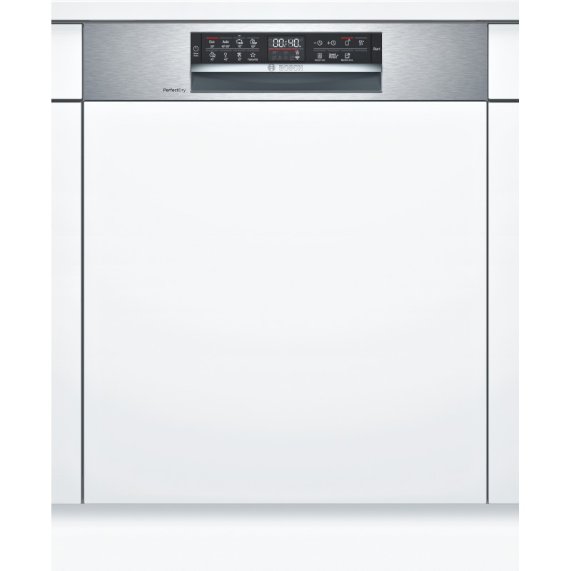 Bosch SMI6ZDS49E, Serie 6, Teilintegrierter Geschirrspüler, 60 cm, Edelstahl, Zeolith-Trocknen