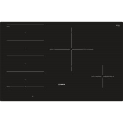 Bosch PXE801DC1E, Série 8, Table de cuisson à induction, 80 cm, Noir, design affleuré