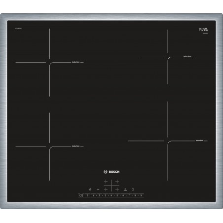 Bosch PIE645FB1E, Serie 6, Induktionskochfeld, 60 cm, Mit Rahmen aufliegend