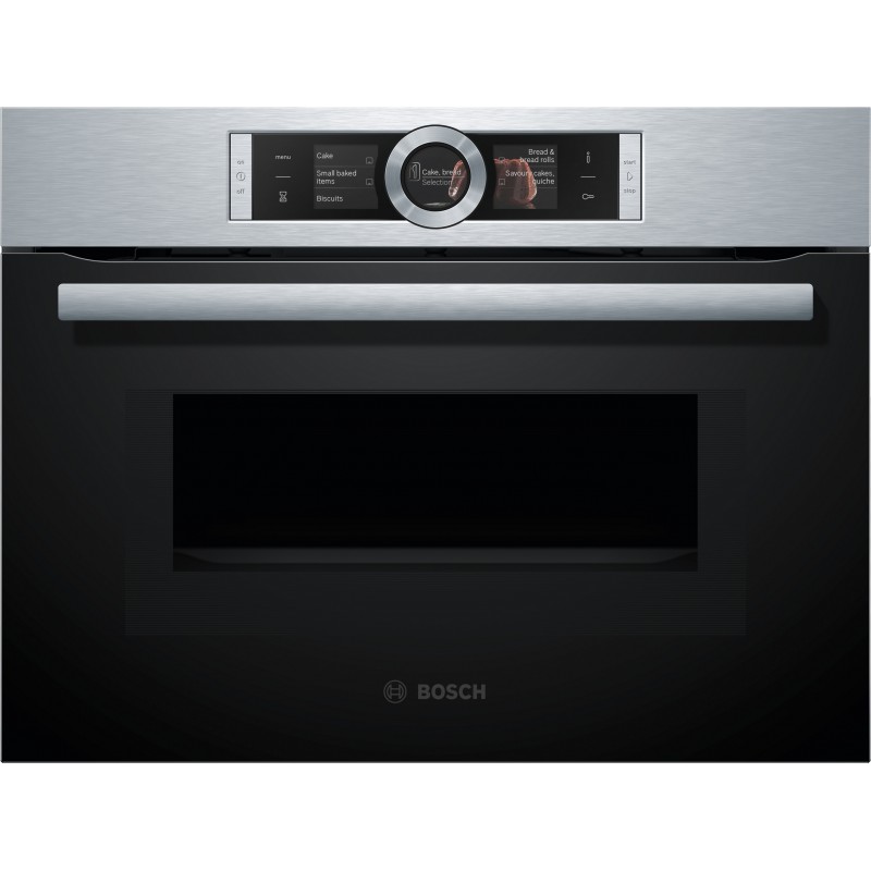 Bosch CMG676BS1, Série 8, Four compact encastrable avec fonction micro-ondes, 60 x 45 cm, Acien inoxydable