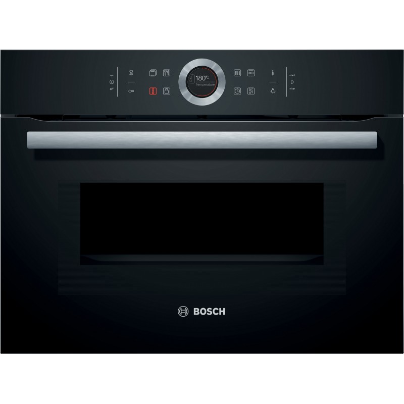 Bosch CMG633BB1, Serie 8, Einbau-Kompaktbackofen mit Mikrowellenfunktion, 60 x 45 cm, Schwarz