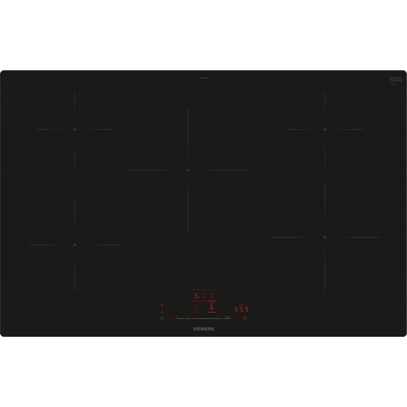 Siemens EH801HVB1E, iQ100, Table de cuisson à induction, 80 cm, noir