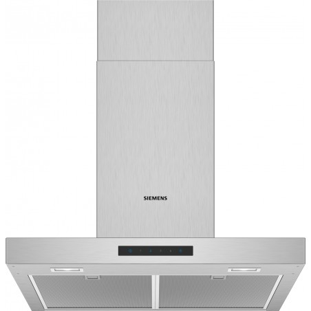 Siemens LC66BBM50, iQ300, Hotte murale, 80 cm, verre clair blanc imprimé