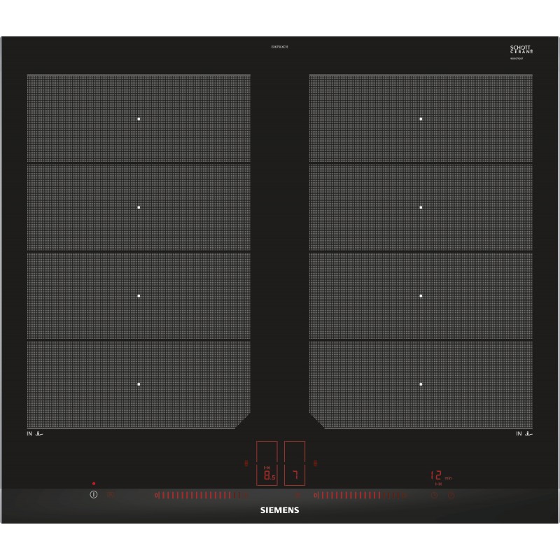 Siemens EX675LXC1E, iQ700, Table de cuisson à induction, 60 cm, noir